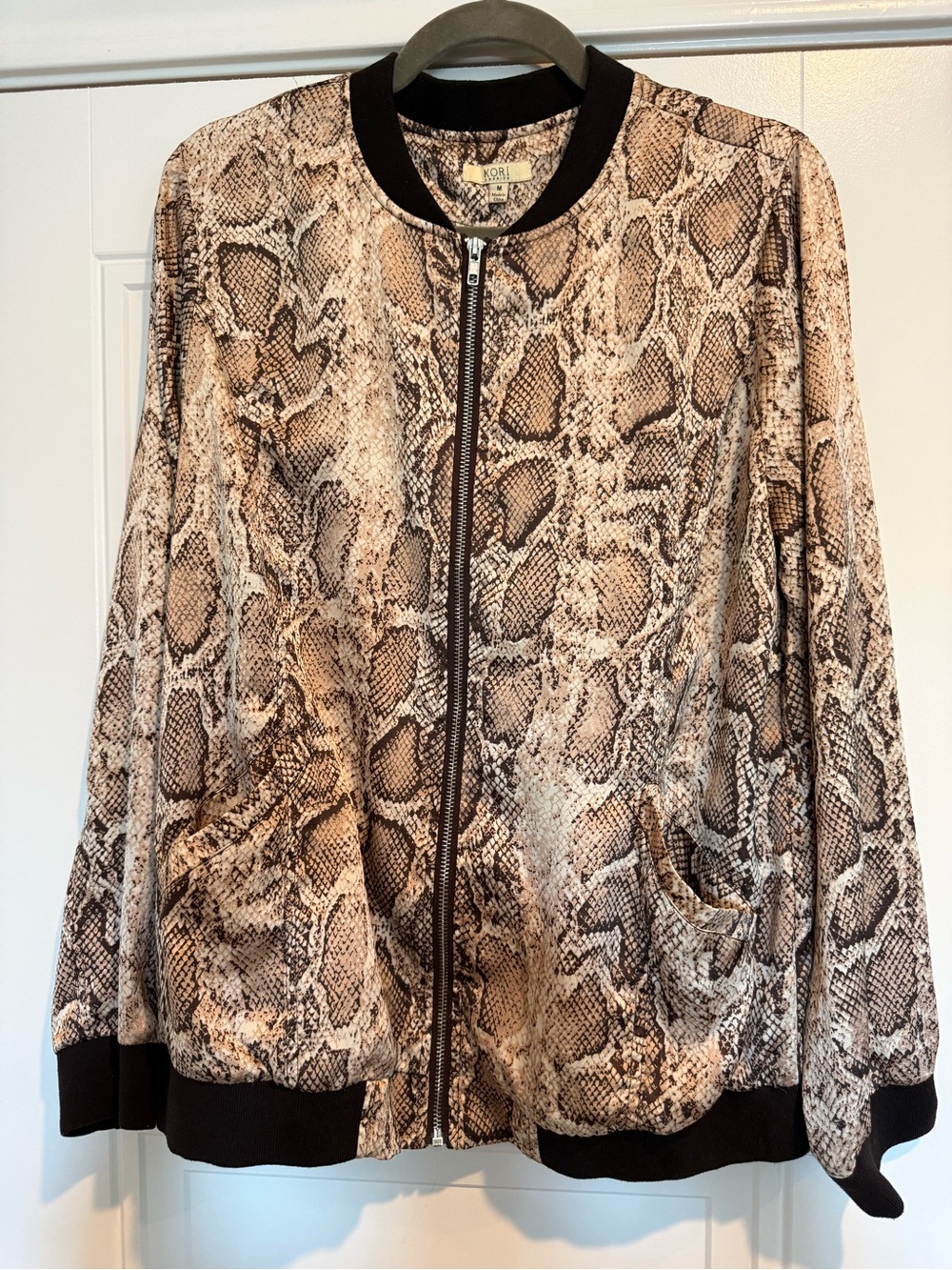 Python Print Bomber Jacket - Kori